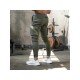  Casual Pure Color Zipper Men's Long Pants