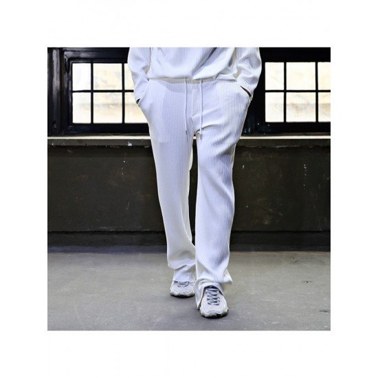 Summer Casual Straight Leg White Pants For Men