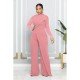 New Fashion Solid Long Sleeve Straight Leg Jumpsuits