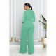 New Fashion Solid Long Sleeve Straight Leg Jumpsuits