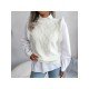  Pure Color Round Ncek Women's Knitwear Sweater