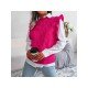  Pure Color Round Ncek Women's Knitwear Sweater