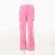 Casual Solid Straight Leg Sports Trousers