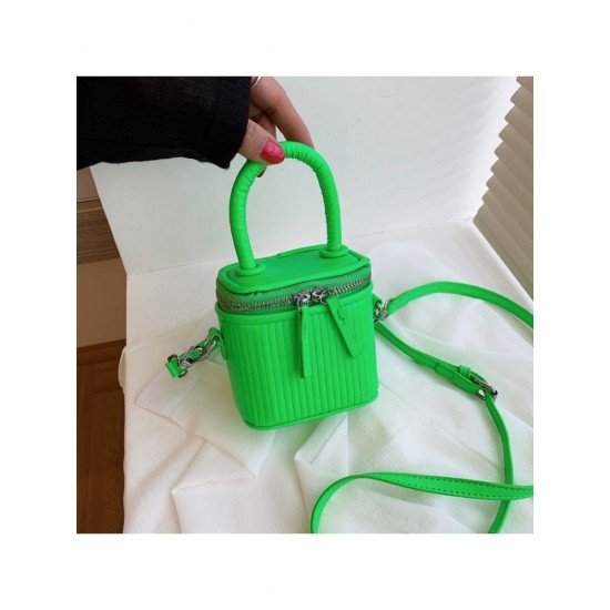  PU Pure Color Bucket Bag For Women