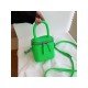  PU Pure Color Bucket Bag For Women