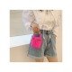  PU Pure Color Bucket Bag For Women