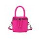  PU Pure Color Bucket Bag For Women