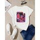 Cute Cat Graphic Trendy Tops For Women