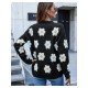  2022 Round Neck Flower Embroidery Women's Sweater