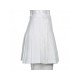 Trendy Tie Wrap Solid White Pleated Short Skirts