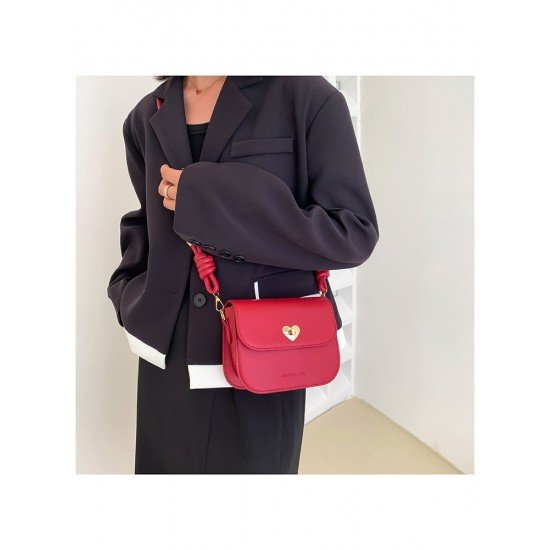  Fashion Simple Solid Color PU One Shoulder Bag