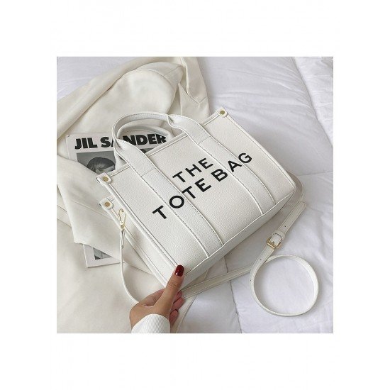 Versatile Letter Printed Tote Bags For Women