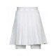 Trendy Tie Wrap Solid White Pleated Short Skirts