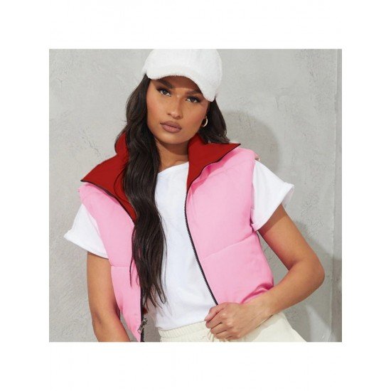  Front And Back Wear Women's Sleeveless Cotton Jacket