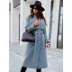 Winter Solid Long Sleeve Long Coats