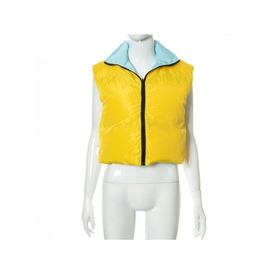  Front And Back Wear Women's Sleeveless Cotton Jacket