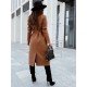 Winter Solid Long Sleeve Long Coats