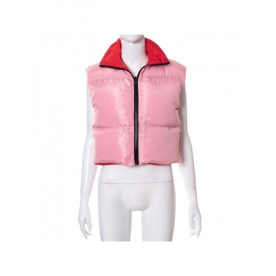  Front And Back Wear Women's Sleeveless Cotton Jacket