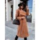 Winter Solid Long Sleeve Long Coats