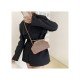  PU Rhinestone Pure Color Women's Shoulder Bags