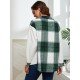  New Loose Plush Plaid Women's Coat