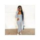  Sexy Irregular Hollowed Out Pure Color Women's Jumpsuit