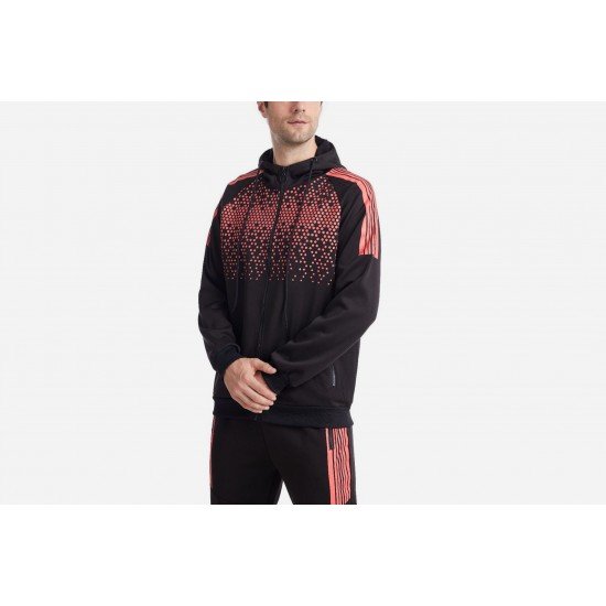 Printed Hooded 2 Piece Long Tracksuit Sets For Men