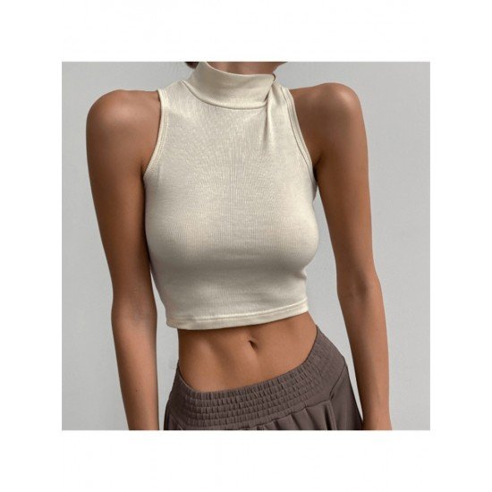  Design Fashion Pure Color Women's Short Top