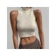  Design Fashion Pure Color Women's Short Top