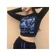  2022 Round Neck Printing Casual Crop Top