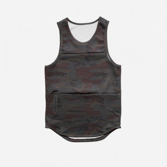 Sports Camouflage Sleeveless Gym Tank Top For Men