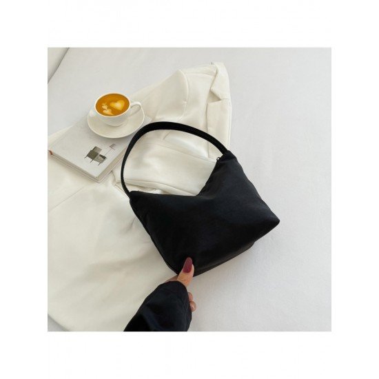 Casual Black Canvas Shoulder Bags