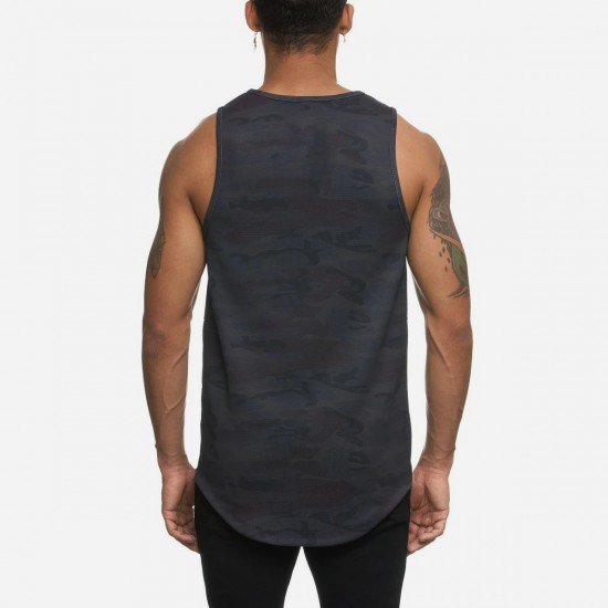 Sports Camouflage Sleeveless Gym Tank Top For Men