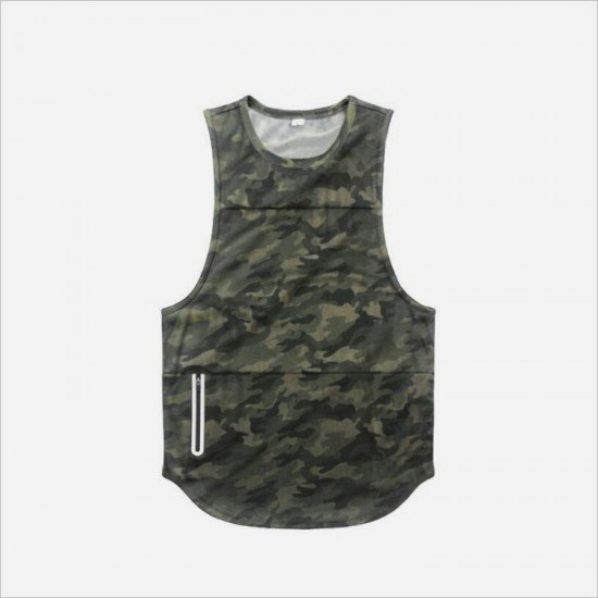 Sports Camouflage Sleeveless Gym Tank Top For Men