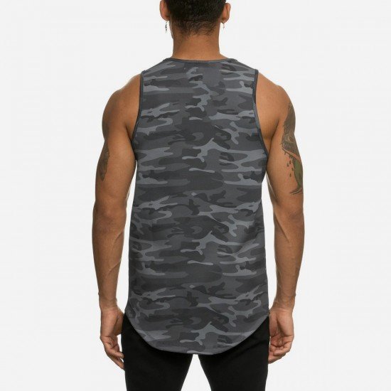 Sports Camouflage Sleeveless Gym Tank Top For Men