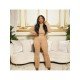  Pure Color Casual Women's Trouser Two-Piece Set