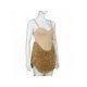  Sexy Plush Patchwork Backless Women's Sleeveless Dress