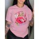 Lip Tongue Graphic Short Sleeve T Shirt Tops