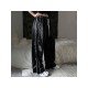  Reflective Drawstring Wide Leg Ladies Designer Trousers