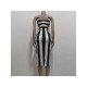 Summer Backless Striped Sleeveless Midi Dress