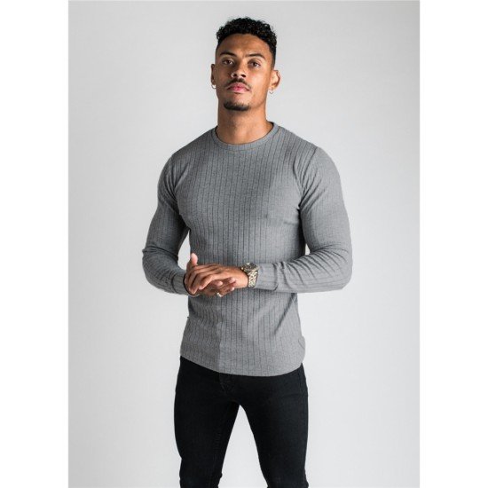  Pure Color Round Neck Men's Top