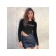 Stylish Letter Hot Drilling Black Cropped Tops