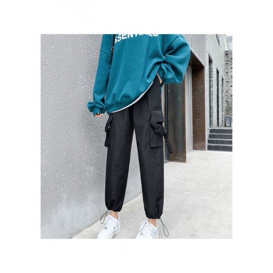  Loose Pure Color Corset Pants For Women