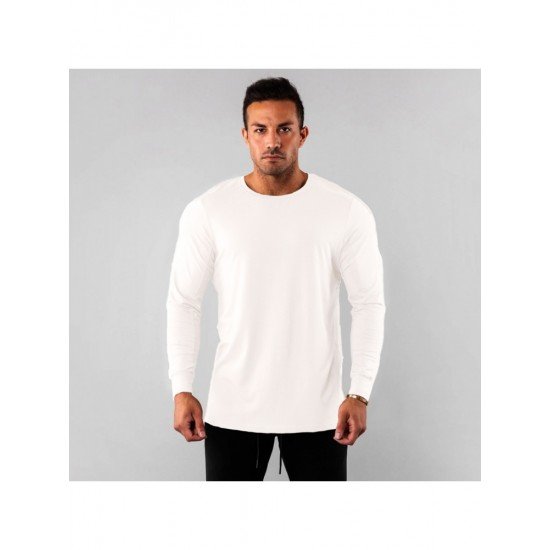  Pure Color Round Neck Men's T-Shirt