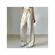 Trendy Solid Loose Straight Leg Trousers