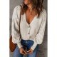  Autumn Loose V Neck Lantern Neck Women's Knitwear