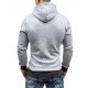  Winter Hooded Contrast Color Patchwork Men's Top