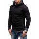  Winter Hooded Contrast Color Patchwork Men's Top