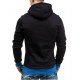  Winter Hooded Contrast Color Patchwork Men's Top