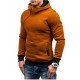  Winter Hooded Contrast Color Patchwork Men's Top